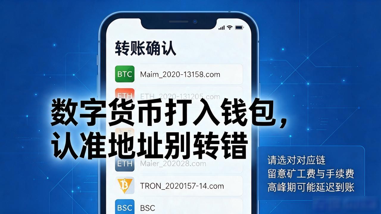 数字货币打入钱包,认准地址别转错