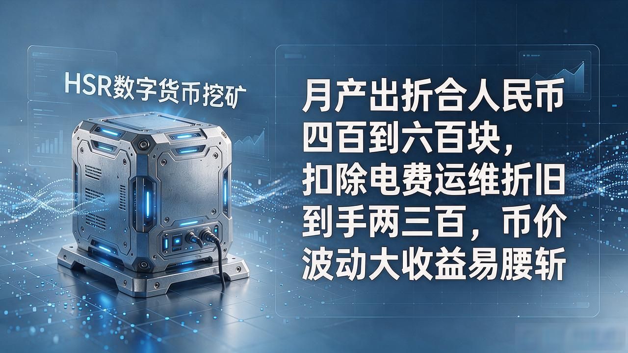 hsr数字货币挖矿到底怎么做?矿机要多少钱、多久回本