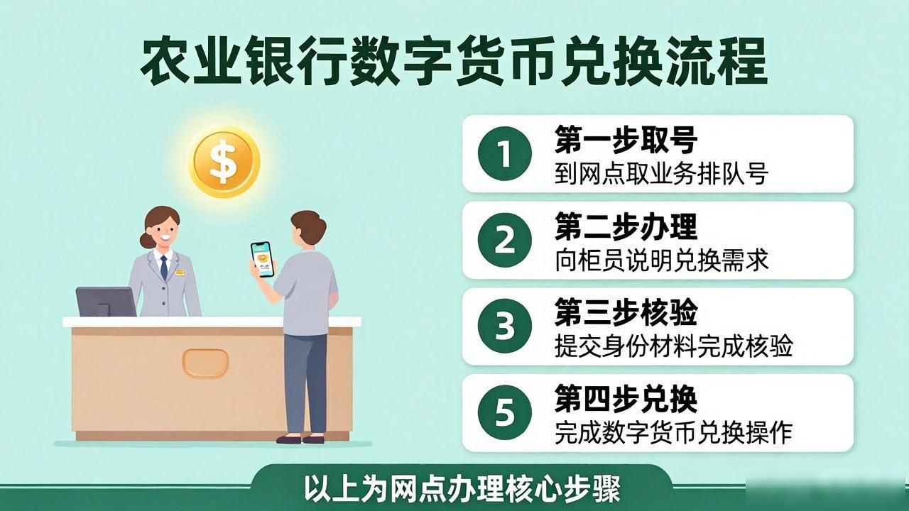 农业银行数字货币怎么兑换?网点办理流程看这一篇就够了